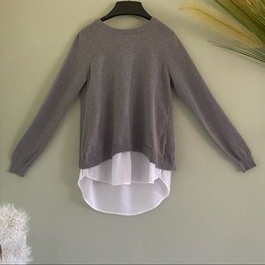 Olivia Sky | Women’s Gray Sweater Twofer | NWOT
